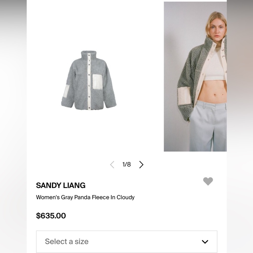 Sandy Liang Panda Fleece, Cloudy